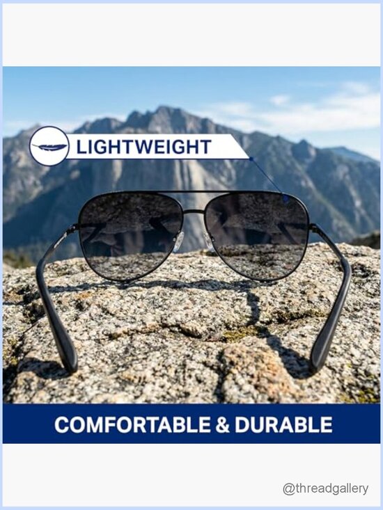 Modern Aviator Polarized Sunglasses Metal Frame UV Protection